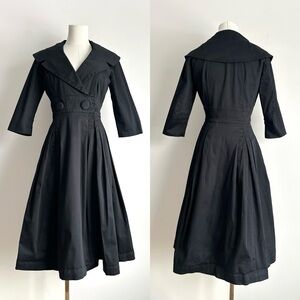 Trashy Diva by Candice Gwinn Black Vintage Style Fit & Flare Dress Womens 4